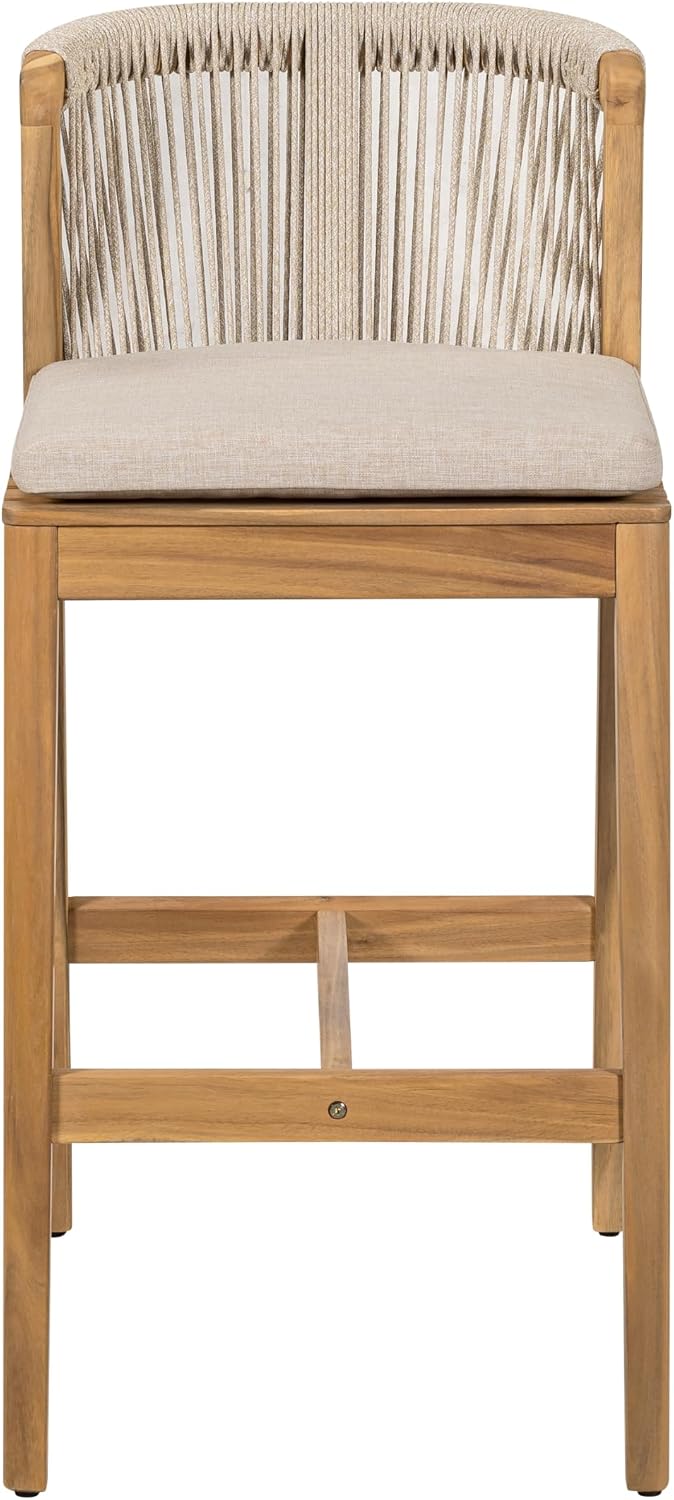 Christopher Knight Home Cuz Patio Barstool Set of 2, Outdoor Counter Height S...
