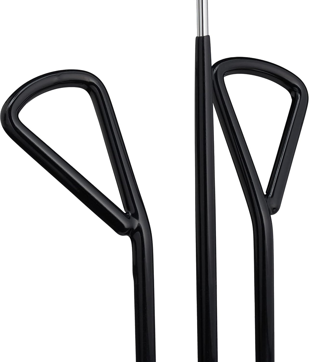 Relaxdays Shoe Hook, Set of 3, Holder with Non-Slip Rubber Coating, Different Types, H x W x D 33.5 x 14 x 4 cm Black, Iron, PVC