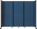 Versare Room Divider 360 Portable Wall Partition | Folding Panels | Large Freestanding Divider | Locking Wheels | Temporary Room Separator