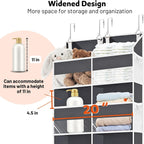 2 Pack Over the Door Organizer 5 Tiers, Extra Large Behind Door Storage of 10 Compartments, 80 lbs Weight Capacity Over Door Organizer, Door Hanging Organizer for Closet, Diaper Organizer,Room storage