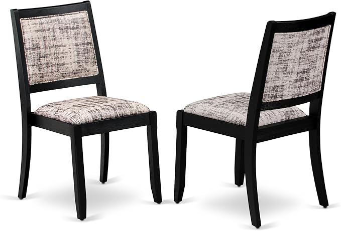 X12X2-0C6-30 14-pc Dining Table Set a Rectangular Kitchen Table with a coffee Table and 12 Wire Brushed Black Polyester Stackable Chair, 39x120 Inch, Wire Brushed Black