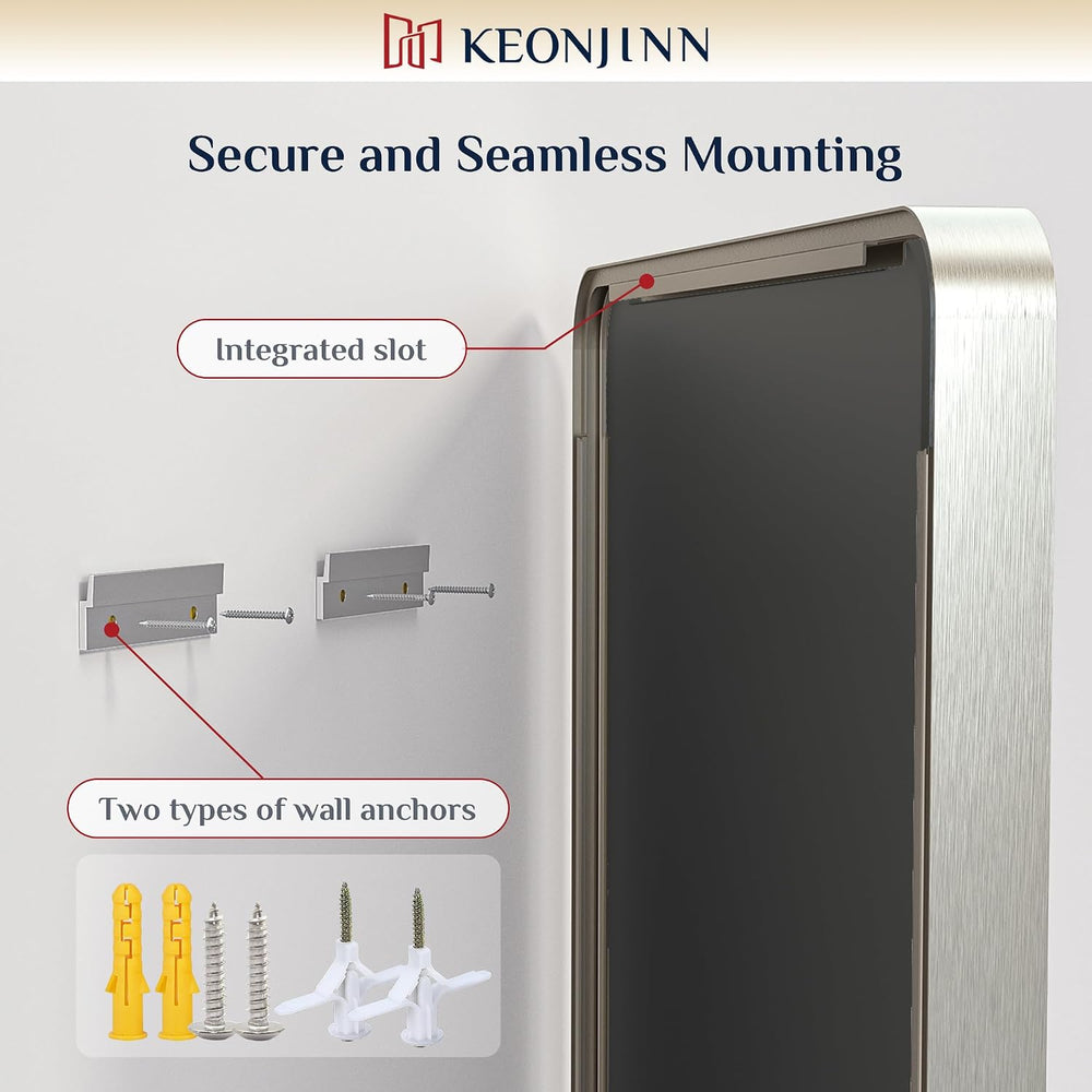Keonjinn 20 x 30 Inch Brushed Nickel Bathroom Mirrors for Over Sink