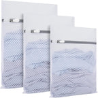 3-Pack Heavy-Duty Honeycomb Mesh Laundry Bags (L/M/S), Washing Bags for Delicates, Sweaters, Shoes, Backpacks, Bed Sheets - Garment Protector