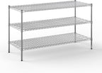 24" Deep x 60" Wide x 34" Height Wire Shelving Kit | 3-Tier | NSF Commercial Storage Rack Unit