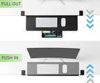 ETHU Keyboard Tray Under Desk, 26.77" X 11.81" Large Size Keyboard Tray with C Clamp-on Mount Easy to Install, Computer Keyboard Stand, Ergonomic Keyboard Tray for Home and Office (Black)
