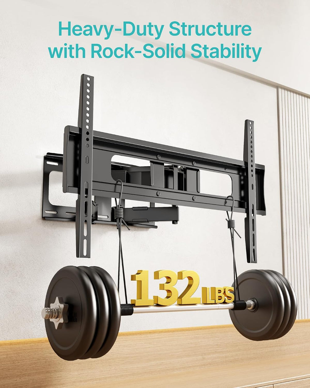 Pegzone Full Motion TV Wall Mount for 37-90 Inch TVs up to 132lbs | Swivel Ti...