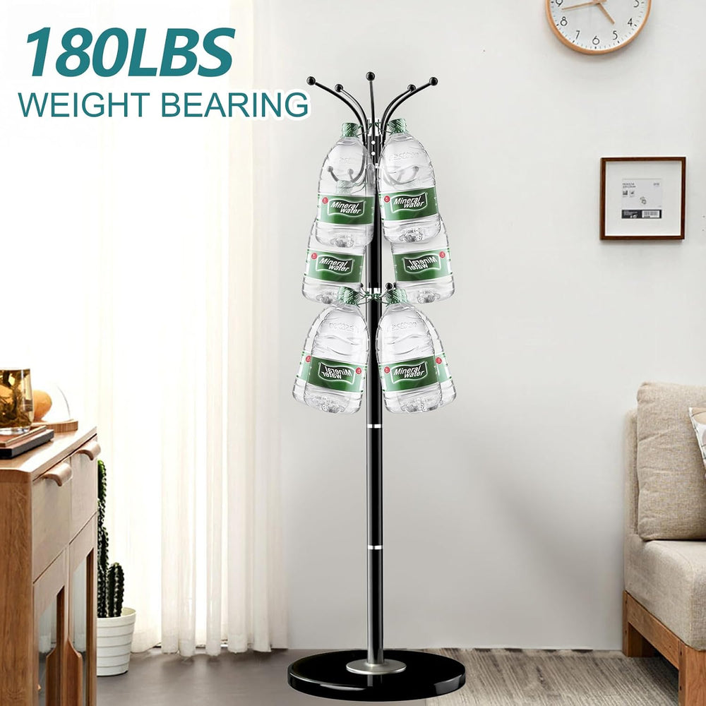 Coat Rack Freestanding with 360°Rotary 14 Hooks Marble Base