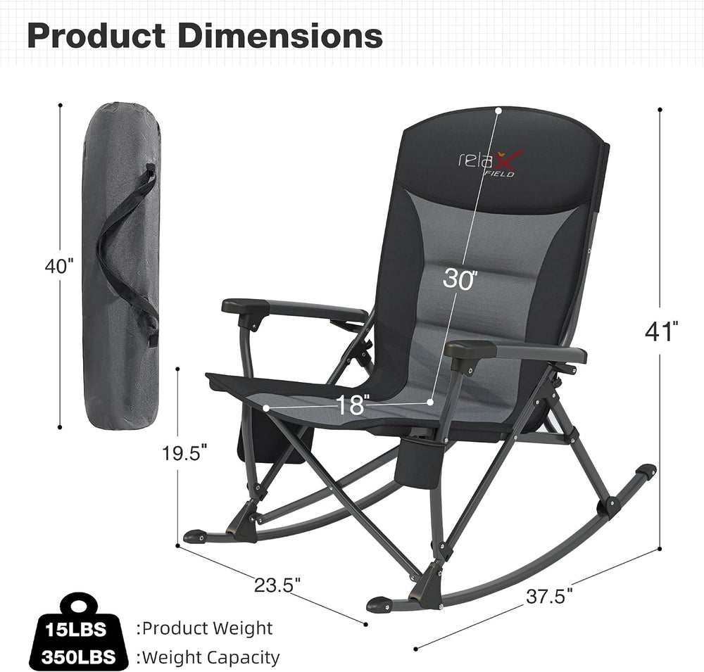 Rocking Camping Chair for Adults, Portable Chairs