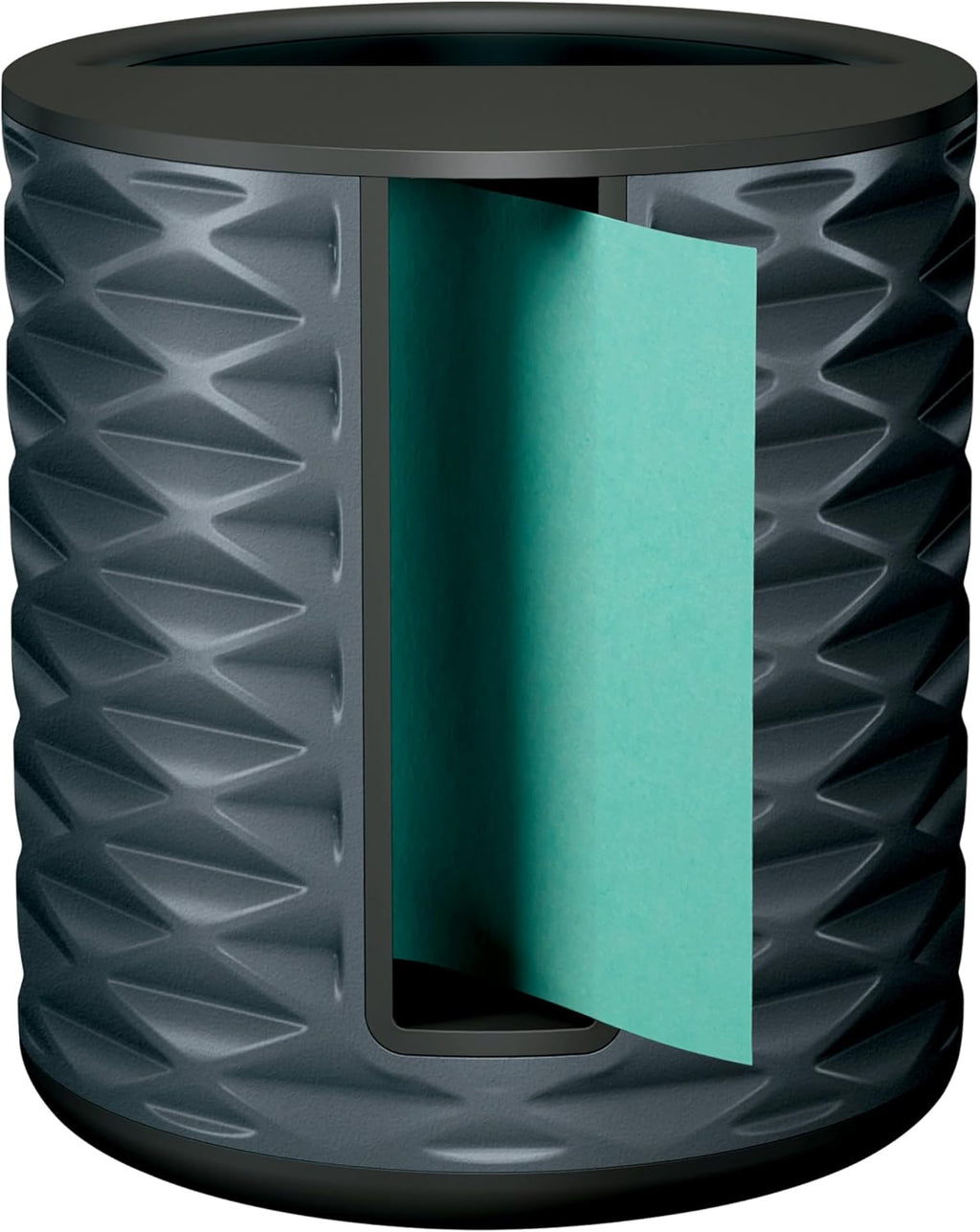 Post-it Note Dispenser, Vertical Design, Pop-Up Notes, Black with Grey Geometric Pattern, 1 Aqua Splash 3 in x 3 in Super Sticky Note Pad