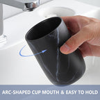 Black Marble Toothbrush Holder - Ceramic Toothbrush Holders for Bathrooms Toothbrush Toothpaste Holders Set, Black Bathroom Tumbler Cups Reusable Toothbrush Mouthwash Cup, Bathroom Counter Organizer.