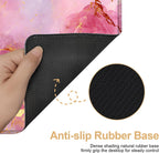 Elegant Pink Rose and Gold Marble Mouse Pad –35.43" x 15.75" Extended Desk Mat with Abstract Floral Design – Luxurious Non-Slip Surface for Office & Home Decor