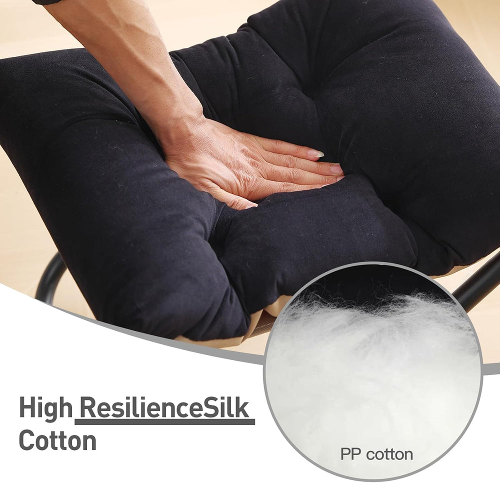 LITA Folding Footrest Stool, Portable Ottoman Foot Rest, Upholstered Small Fo...