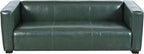 Merax Mid Century Modern 3 Seater Sofa with Birch Wood Legs, 80" Wide Smooth Upholstered Couch for Living Room, Apartment, Green