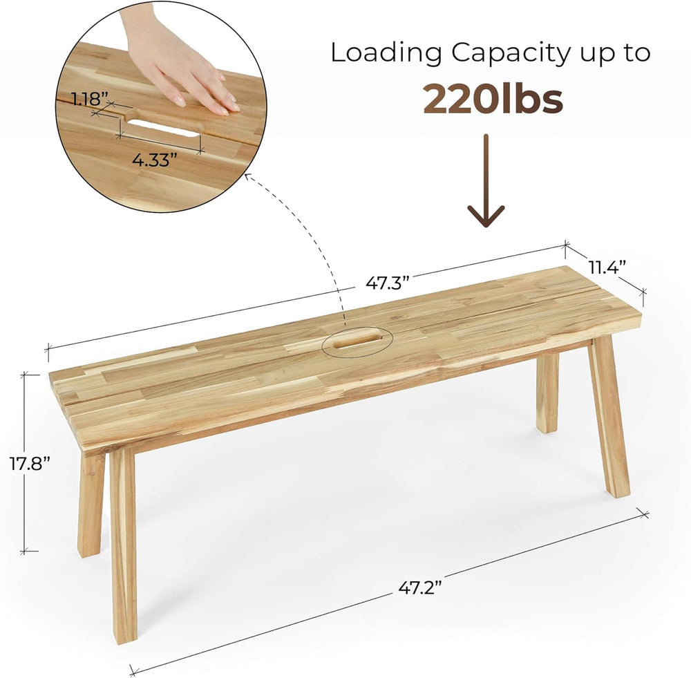 ARROWSTONE Solid Wood Bench for Entryway, Bed Bench, Dining, Plant Stand - Wo...