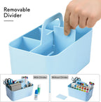 Tiawudi 2 Pack Caddy Organizer with Handle, Portable Plastic Caddy, Storage Organization for Cleaning, Bath, Makeup, Art, Craft, Stationery, Classroom and Office, Tote Organizer