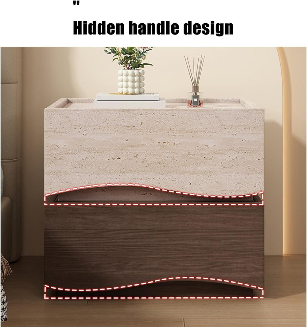 Bed end Table with Drawer, Smart Nightstand Table with Locks, Side end Bedsid...