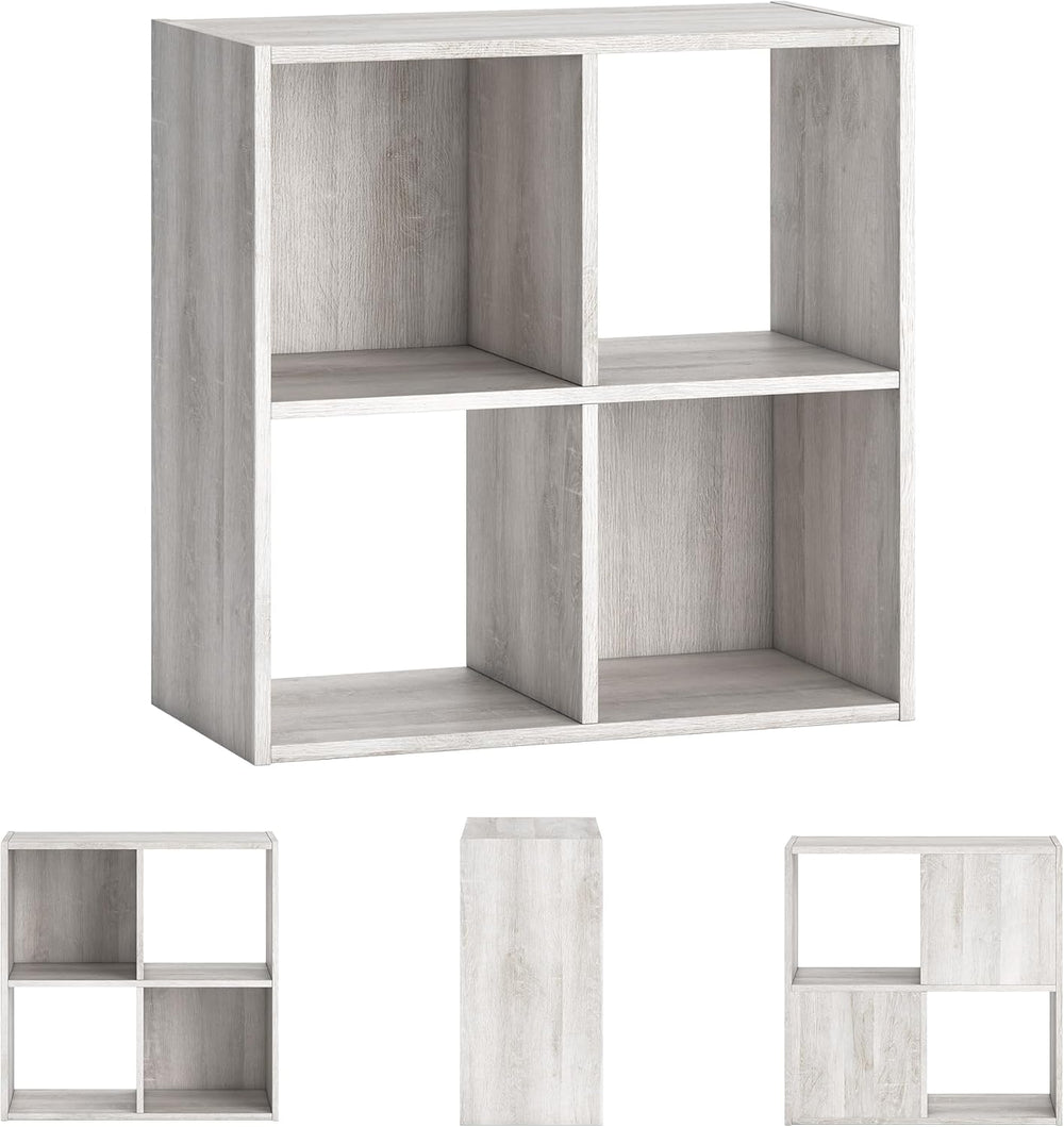 Signature Design by Ashley Paxberry Coastal 4 Cube Storage Organizer or Bookc...
