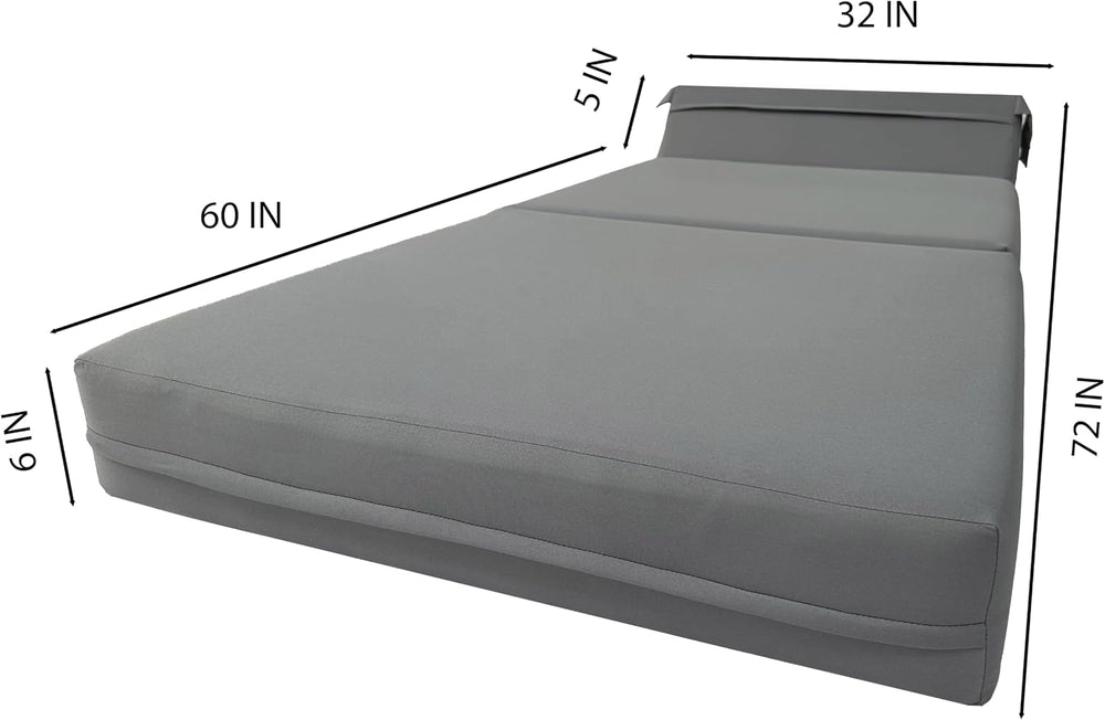 D&D Futon Furniture Sleeper Chair Folding Bed, Studio Sofa Guest Folded M...