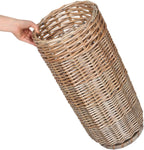 Multi-purpose Wicker Umbrella Storage Basket Handmade Rattan Organizer for Entryway Golf Clubs and Walking Canes and Elegant Design for Indoor Use