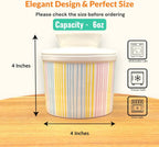 Butter Crock with Lid for Countertop, Butter Keeper Crock with Water, French Butter Dish Ceramic, Butter Holder with Lid for Spreadable Butter, Butter Container for Counter (Pastel Stripes, white)