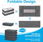 Budding Joy 60L Under Bed Storage Containers, Storage Bins with Clear Lids, Foldable Closet Organizers Storage Bags for Wrapping Paper, Blankets, Clothes, Shoes, Comforter, Sweaters, Sheets