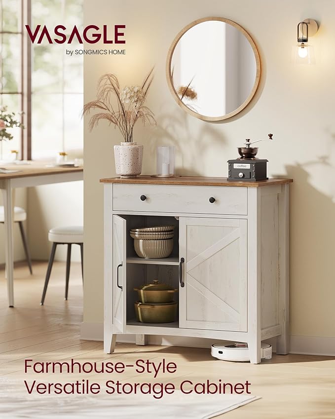 VASAGLE LIRY Collection - Buffet Cabinet, Coffee Bar Cabinet with a Drawer, A...