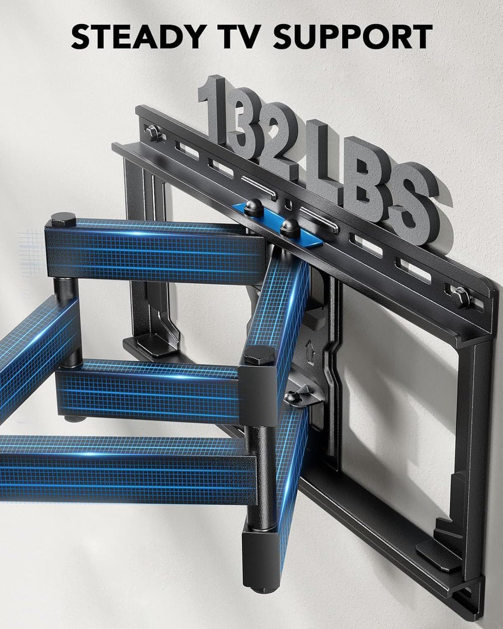 Pipishell Full Motion TV Wall Mount for 42-85 inch LED TVs up to 132lbs, Fits...