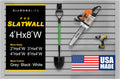 DLDIRECT 48" X 96" - Grey Slatwall Panel Garage Organizer: Heavy Duty Wall Mounted PVC Rack, Interlocking Slat Paneling for Garage Storage, Slotwall Board, Shelves System