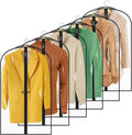 MISSLO All Clear Garment Bags for Hanging Clothes 40" Suit Bags for Closet Storage Plastic Clothes Covers for Shirts, Jackets, Coats, 6 Packs