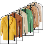MISSLO All Clear Garment Bags for Hanging Clothes 40" Suit Bags for Closet Storage Plastic Clothes Covers for Shirts, Jackets, Coats, 6 Packs