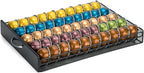 for Vertuo Coffee Capsule Storage Drawer Compatible with Nespresso Vertuoline Pods Holder Metal and Wood Top Organizer (can hold 50 Pods)