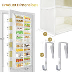 HOMELUX THEORY Over The Door Organizer Hanging - 50lbs Load 6 Large Front & 12 Side Pockets, 1 Pack Over The Door Shoe Organizer, Hanging Closet Organizer For Toys, Diaper, Sewing (XL, Dark Gray)