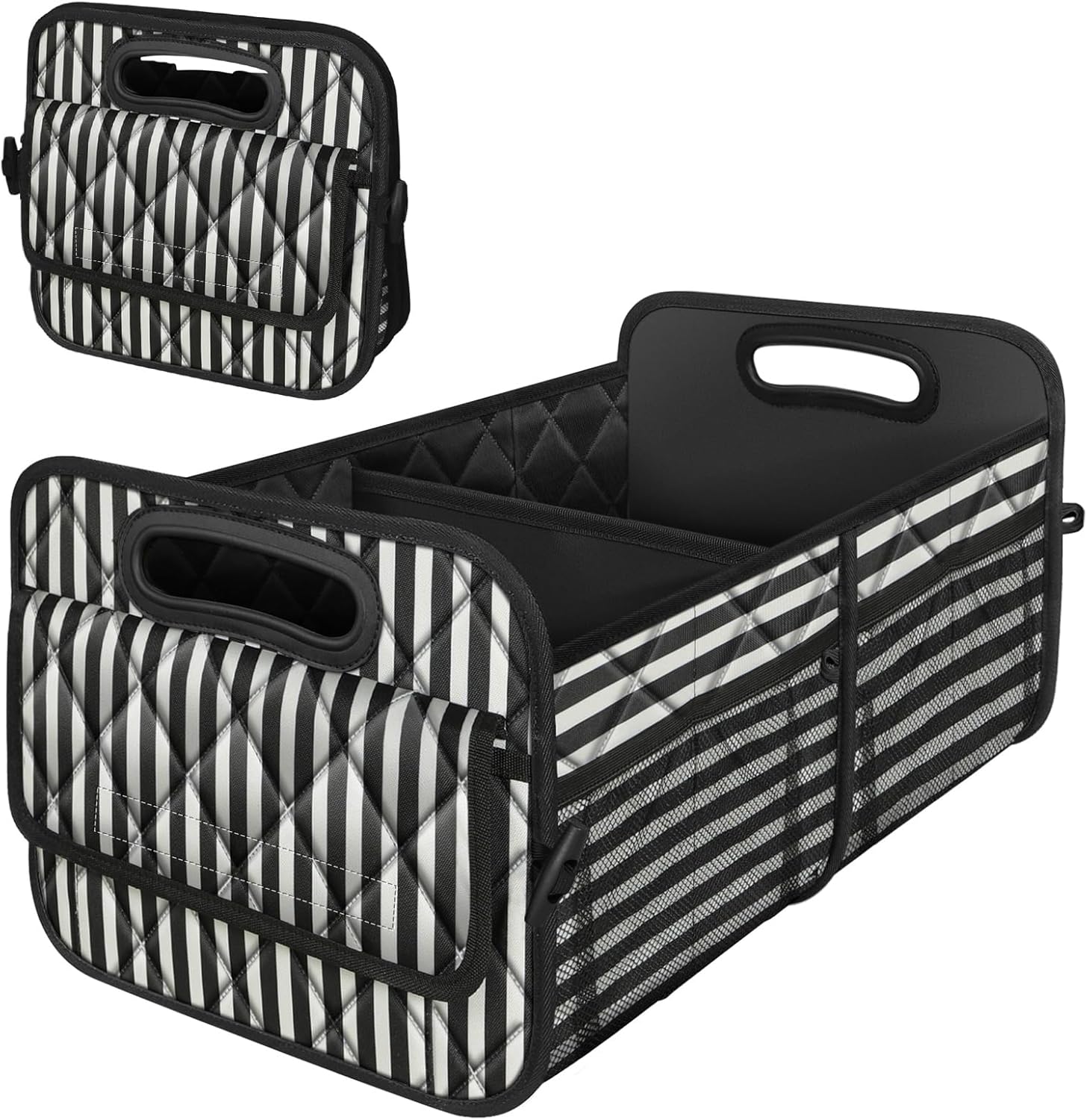 Deosk Car Trunk Organizer for SUVs, Cars and Trucks with 6 Big Pockets, Waterproof Polyester Storage Box