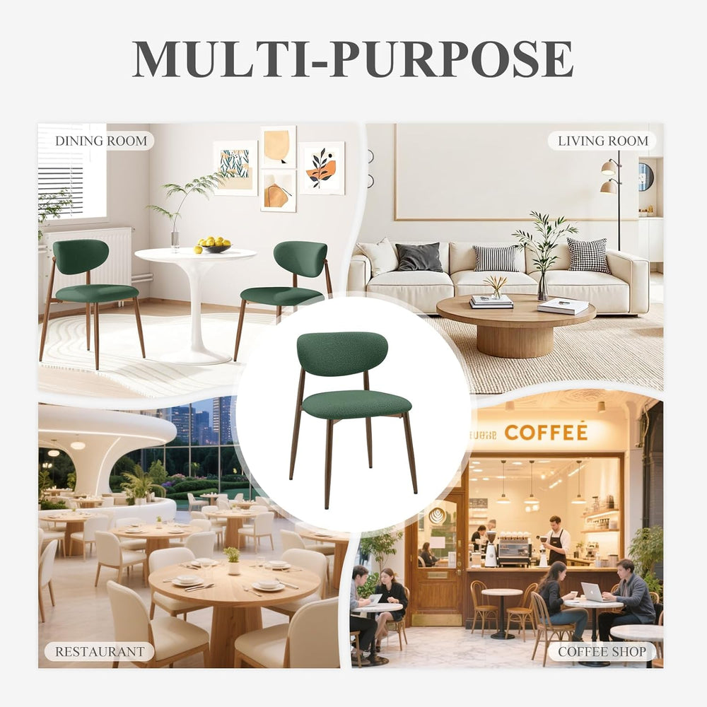 MALOL Upholstered Dining Room Chairs Set of 2, Kitchen Chairs with Metal Legs...