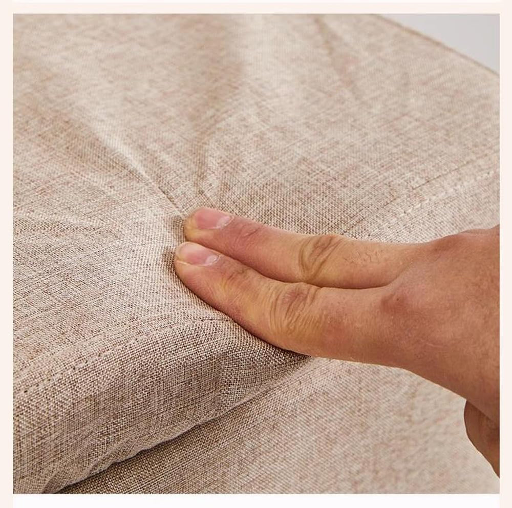 Storage Ottoman with Linen Removable Cover,Square Foot Rest Stool Hinged Lid ...