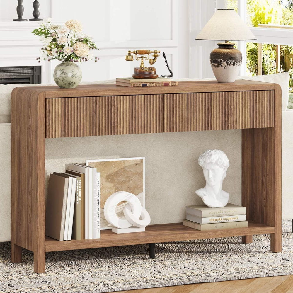 FATORRI Console Sofa Table for Entryway, Wood Foyer Tables for Living Room, F...