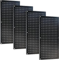 Metal Pegboard Storage System, Garage Wall Organizer, Tool Storage Panels for Workbench (Black 31.5"x15.75"-4PCS)