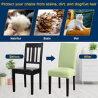 Chair Covers, Stretch Kitchen Chair Covers/Dining Room Chair Covers Set of 8, Removable Washable Dining Chair Slipcovers for Home, Hotel, Banquet