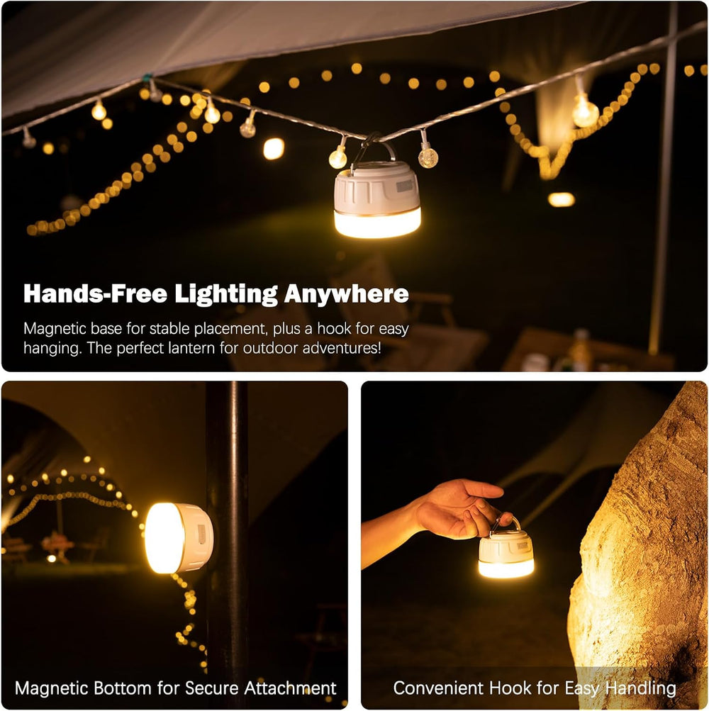 Yonktoo Rechargeable LED Camping Lantern 1000LM, 300H Runtime, 6400mAh, IPX5 ...