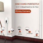 One Cord Channel Cable Concealer - 315in One-Cord Cover for Wall, Mini Wire Hider for 1-2 Wires, Paintable Electric Cable Cover for Outside, Wall Mount TV Cord Hider