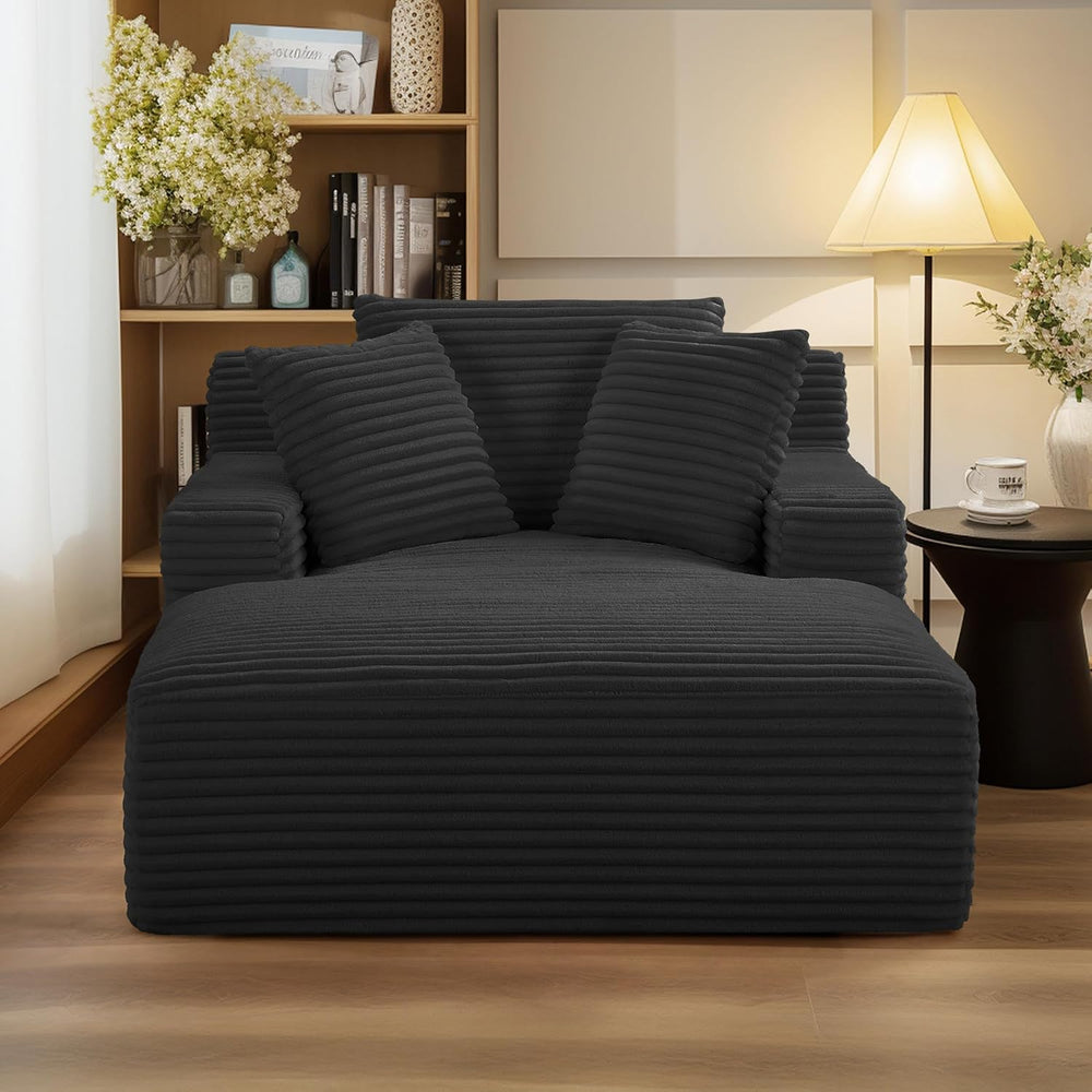 66" Chaise Lounge Chair Indoor, Chair Couches for Living Room,Deep Seat ...
