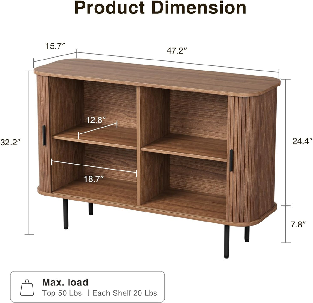 FiveWillowise 47''W x 32''H Buffet Sideboard Cabinet with Sto...