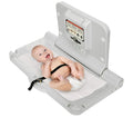 Alpine Wall Mounted Baby Changing Station - Horizontal Baby Changing Table Foldable Diaper Tables with Safety Strap for Commercial Bathroom, ADA Complaint (Hardware Included) White Gray
