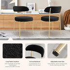 SoarFlash Kitchen Table and Chairs for 2, 31.5" Dining Table Set for 2 with Boucle Upholstered Chairs, 3 Piece Round Kitchen Table Set, Dining Room Table Set for Small Space, Apartment, Black/White