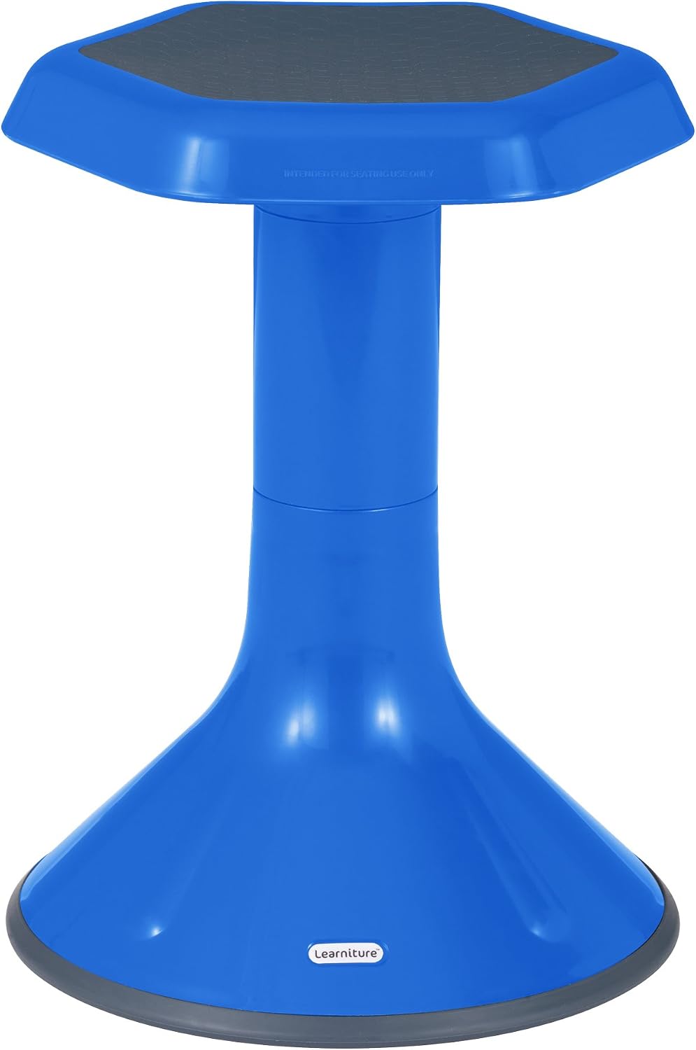 Learniture Backless Active Learning Stool for Office Desks and Classrooms, Active Learning Wobble Chair with Rocking Motion, 18"H, Blue