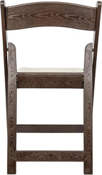 Flash Furniture Hercules Commercial Indoor/Outdoor Folding Event Chair, Wood Look, Weather-Resistant, Lightweight Design, Versatile Use, Set of 2, Dark Brown