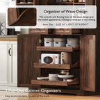 71" Tall Kitchen Pantry Cabinet, Freestanding Cupboard with 3 Pull Out Cabinet Organizers, 6 Door Shelves, 2 Drawers (Brown)
