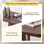 LKTART Coffee Table for Living Room, Modern Coffee Table with Storage, Rectangle Tabletop Stable Base for Dining Room Apartment Small Space (43.3''L×22.4''W-Walnut)