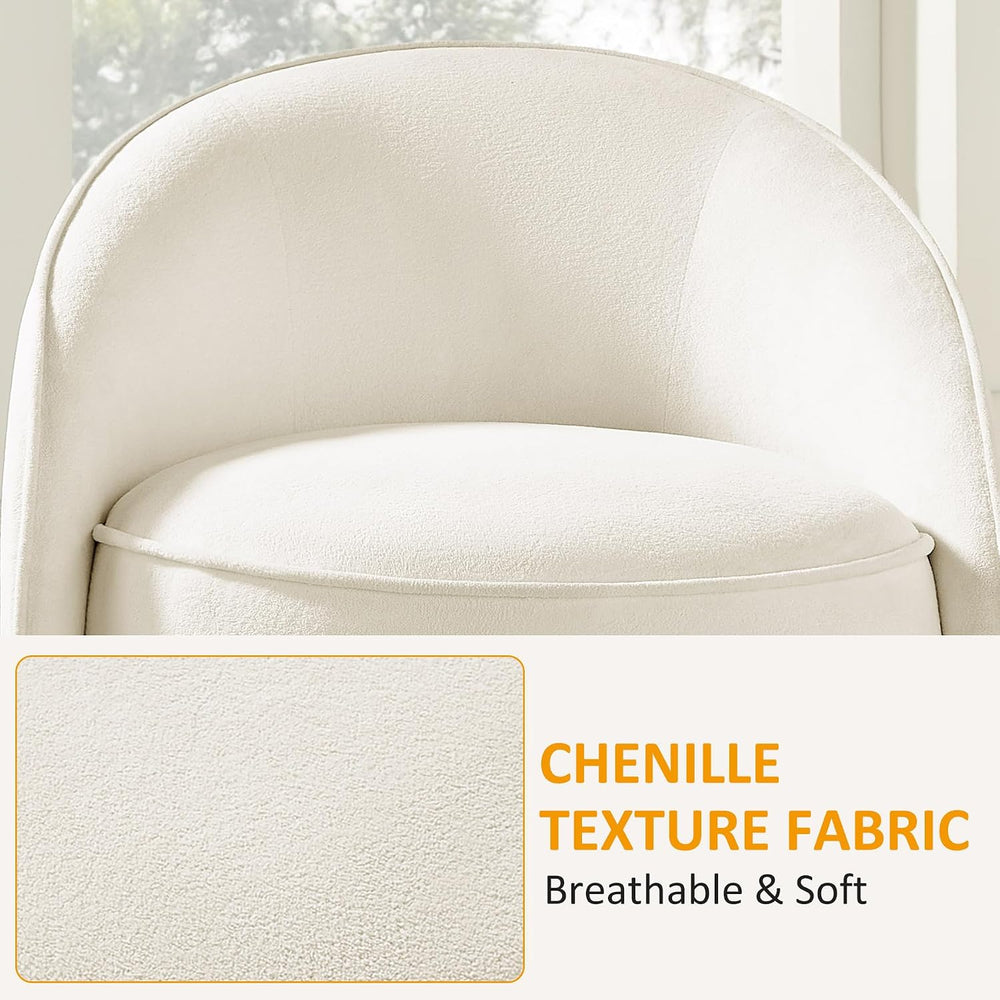 Swivel Accent Chairs Set of 2, 360° Comfy Barrel Swivel Club Armchair, Modern...