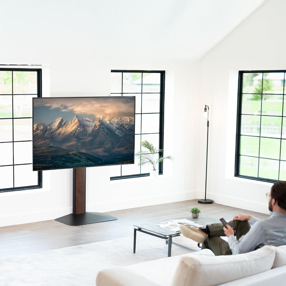 VIVO Dual-Column TV Floor Stand for 32” to 85” Screens with Heavy Duty Base, ...